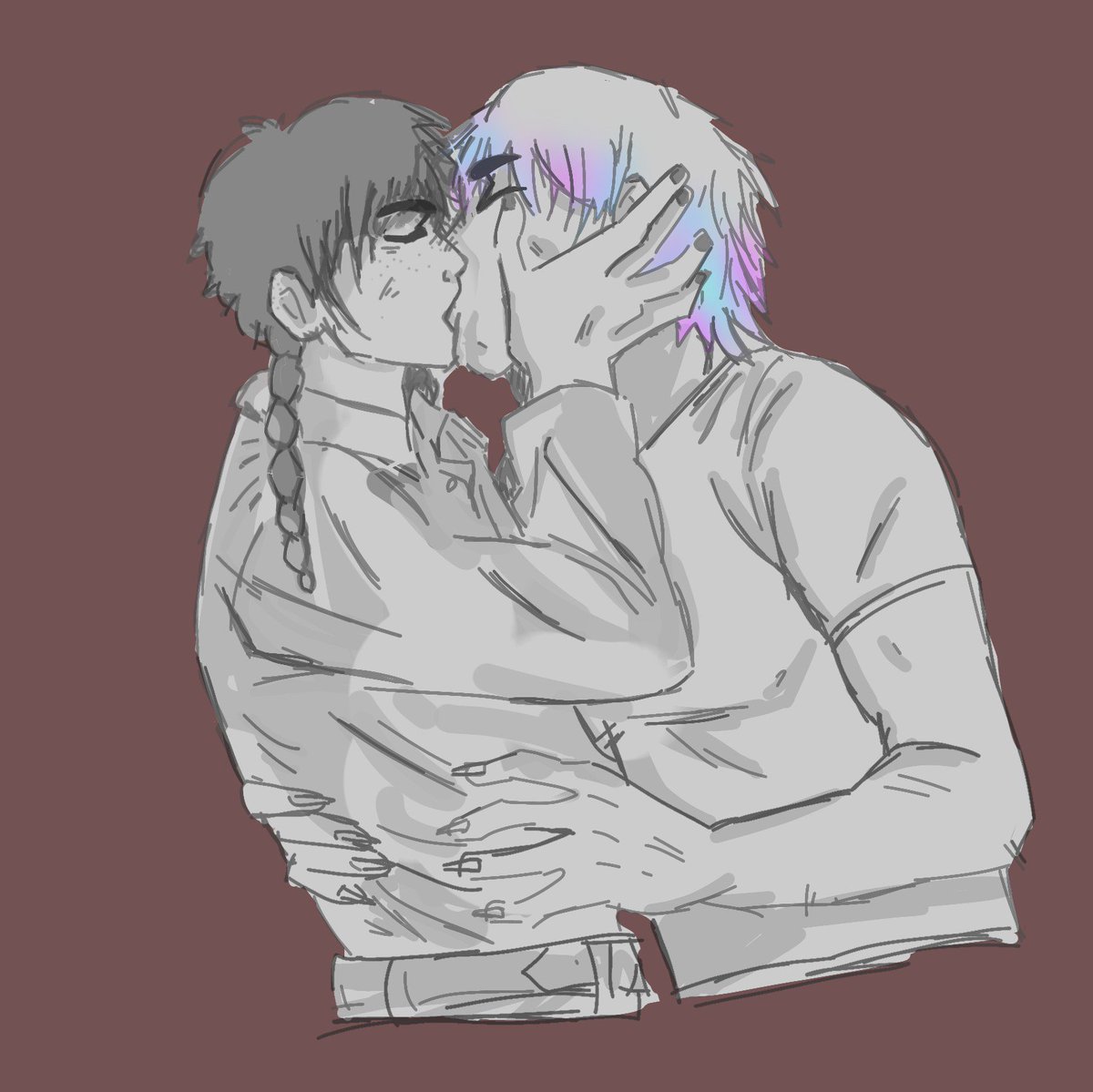 barneymango's tweet photo. kissing sketch #wenclair https://t.co/7cOydLmBRa