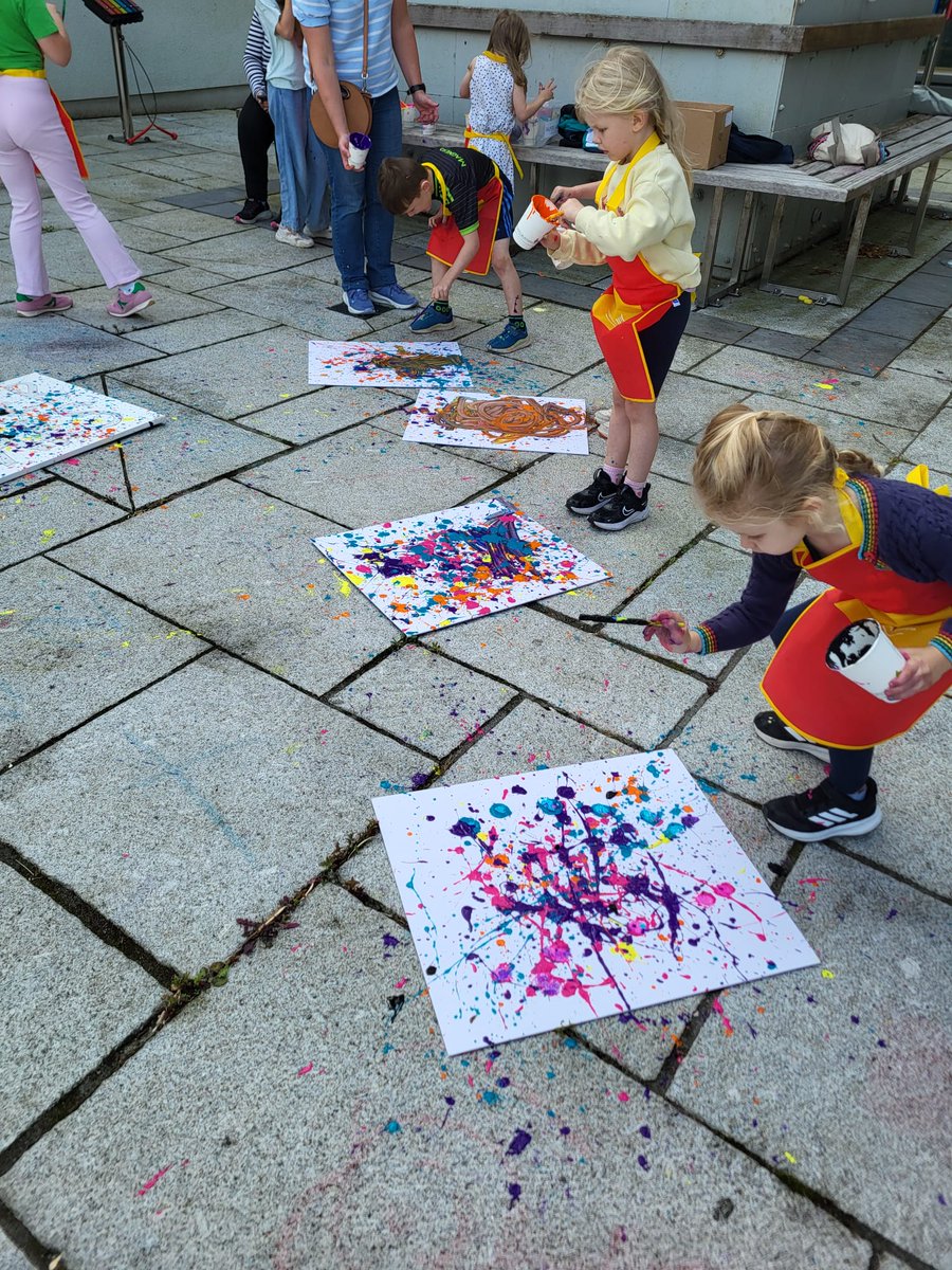 LibrariesGalway's tweet photo. 🎨🌈 Paint flew, colours splashed, and creativity flowed at Ballinasloe Library yesterday!

Their Paint Splash event was a fantastic celebration of imagination!

📸 Swipe to see some of the vibrant artwork!

#GalwayLibraries #BallinasloeLibrary #SummerStars

@EDBallinasloe https://t.co/3xIyR1L49R