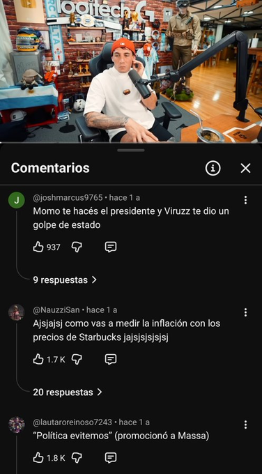 Domador___'s tweet photo. "Momo tenés mas dislikes que gente en la marcha" 

jajja lo destruyó 💀 https://t.co/zsqdESQEyg