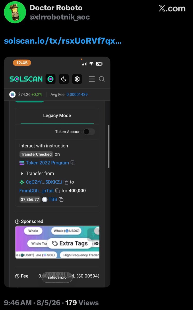 _CXMZ's tweet photo. XCLUSIVE: In an unrecorded @Ezz_Wins space, @drrobotnik_aoc  shows that @GoingParabolic has sold some 🍎. Dev has repeatedly said he hasn’t sold any. 

Ezz also posted DM screenshots last night with “the billionaire” showing he got paid for being…EZZ? 

As always, DYOR 

https://t.co/XW8DmDTAxt