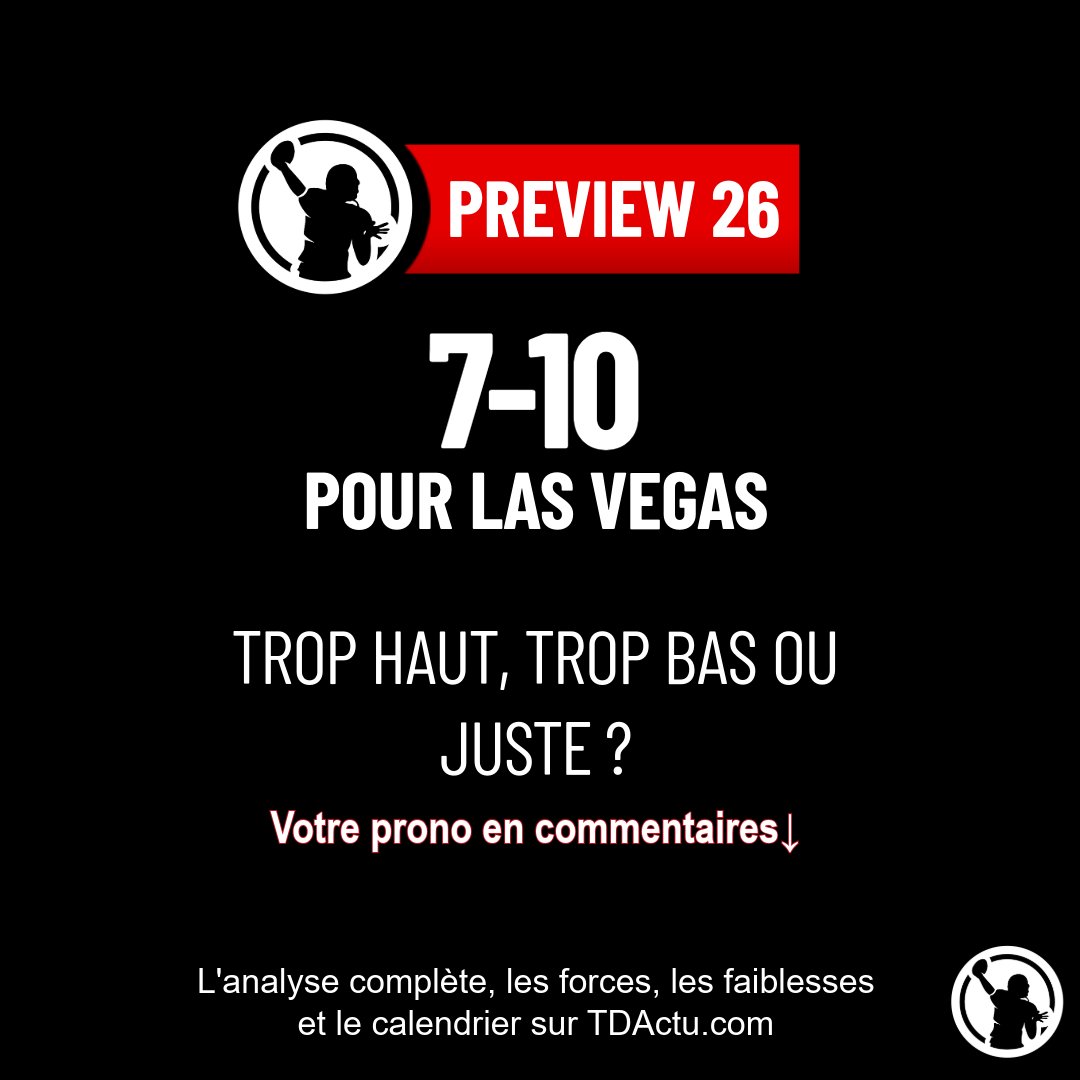 TDActu's tweet photo. 🏈PREVIEW 2026🏈
La re-re-re-construction des Raiders continue.
Il y a encore des motifs d'espoirs. Mais est ce que ça va (enfin!) marcher ?
Preview, calendrier et analyse complète sur https://t.co/ZwlD3GvLQ2➡️ https://t.co/6zPZIgSFhS
#Raiders #NFL #NFLpreview #LasVegasRaiders https://t.co/7ZMNaQfn99