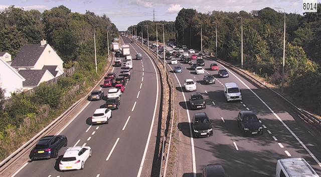 TrafficWalesS's tweet photo. Congestion ⚠️
📍 #M4 J22 Pilning/Prince Of Wales Bridge - J26 Malpas, Westbound
📍 #A470 Coryton, Southbound off-slip
📍 #A470 Coryton - Nantgarw, Northbound
Delays in the area. Allow additional time for your journey. https://t.co/6TAPpEiudu