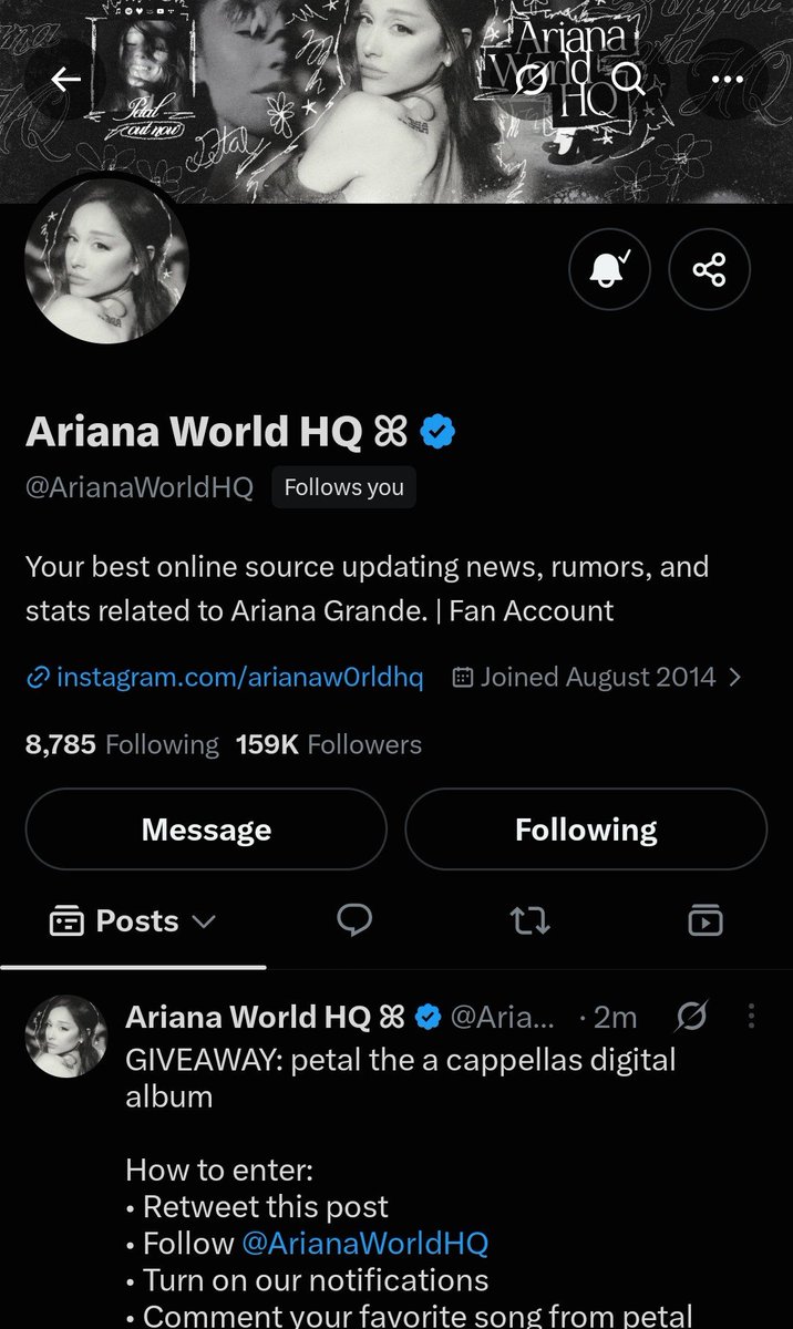 gigi_bbg_'s tweet photo. @ArianaWorldHQ 🙈🫶🏾🫶🏾 https://t.co/Wk6GCPz5H3