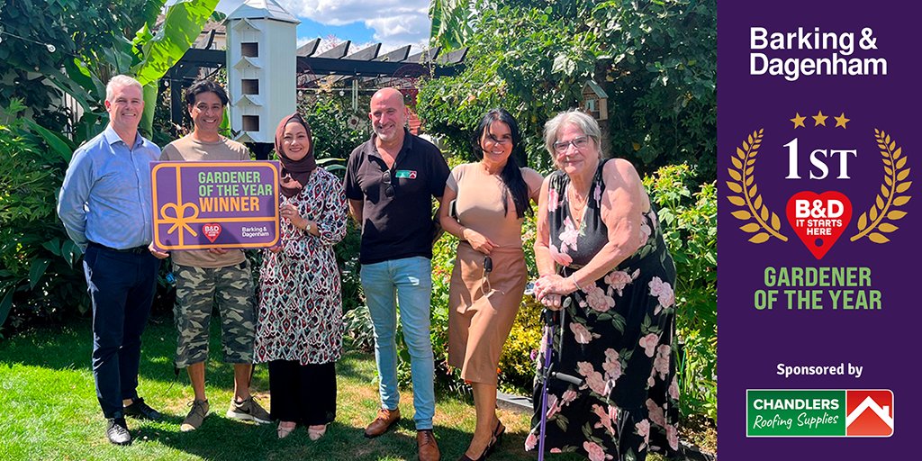lbbdcouncil's tweet photo. We're SO proud to announce the winners of our very first #GardenerOfTheYearAwards🤩 

💚 First place: Nour and Abul from Barking 
💚  Second place: Kerry from Dagenham
💚 Third place: Gill and Peter from Chadwell Heath

Read more 👇🏽 
https://t.co/NdRwzTZvIY

#ItStartsHere https://t.co/qAUAINLxtG
