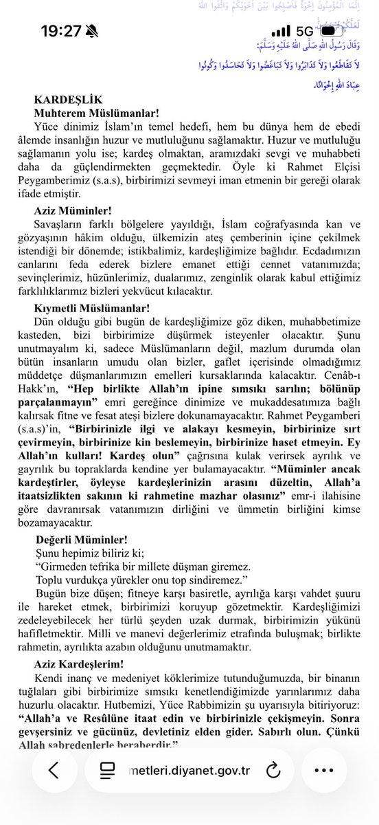 SezinOney's tweet photo. Bu Cuma, Çerçeve Yasası Hutbesi… https://t.co/KyjEYcFmO6