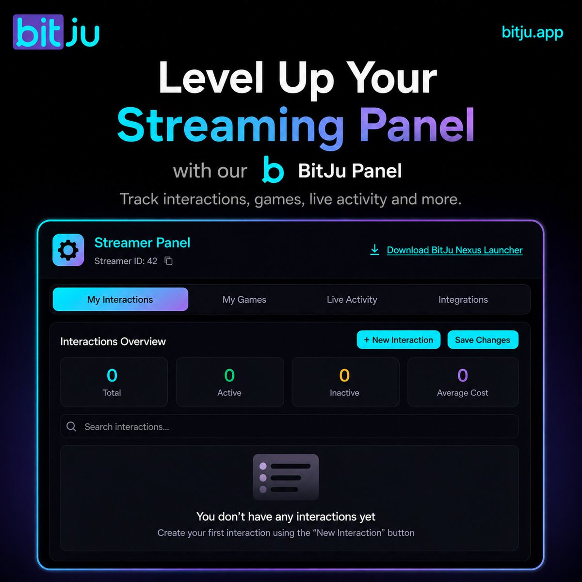 Bitjuapp's tweet photo. Your stream deserves more than alerts.

Manage interactions, games, live activity, and integrations—all from one place.

The BitJu Streaming Panel is here. 🚀

Join →🌐https://t.co/li8DZbZ4A2

#Streaming  #Creators #LiveStreaming #Web3‌‌ #cryptocurrency https://t.co/GZL7ZdFlsj