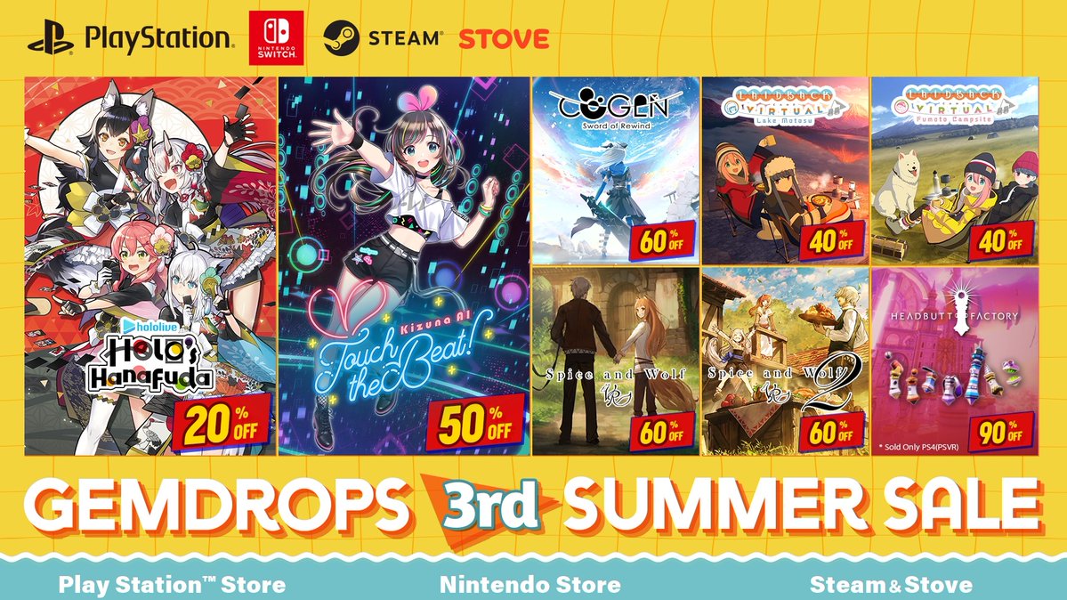 Gemdrops_EN's tweet photo. ――――――――――――――
GEMDROPS SUMMER SALE 3
――――――――――――――
The Summer Sale Ain't Over Yet✨
You can pick up Holo's Hanafuda and a number of other Gemdrops' titles at crazy good prices!!

Check the link for more details!!