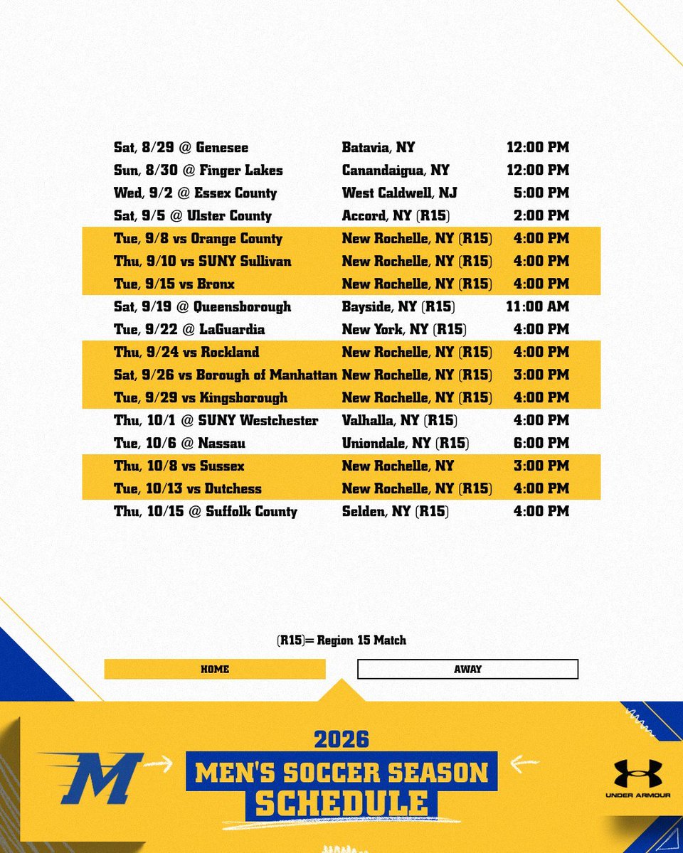 MonroeExpress's tweet photo. The @muexpressmsoc season is fast approaching! Check out the 2026 regular season schedule. The scrimmage schedule is included as well.
The action begins soon!
#AllAboard #GOEXPRESS @news12bx https://t.co/HFTqN2okYL