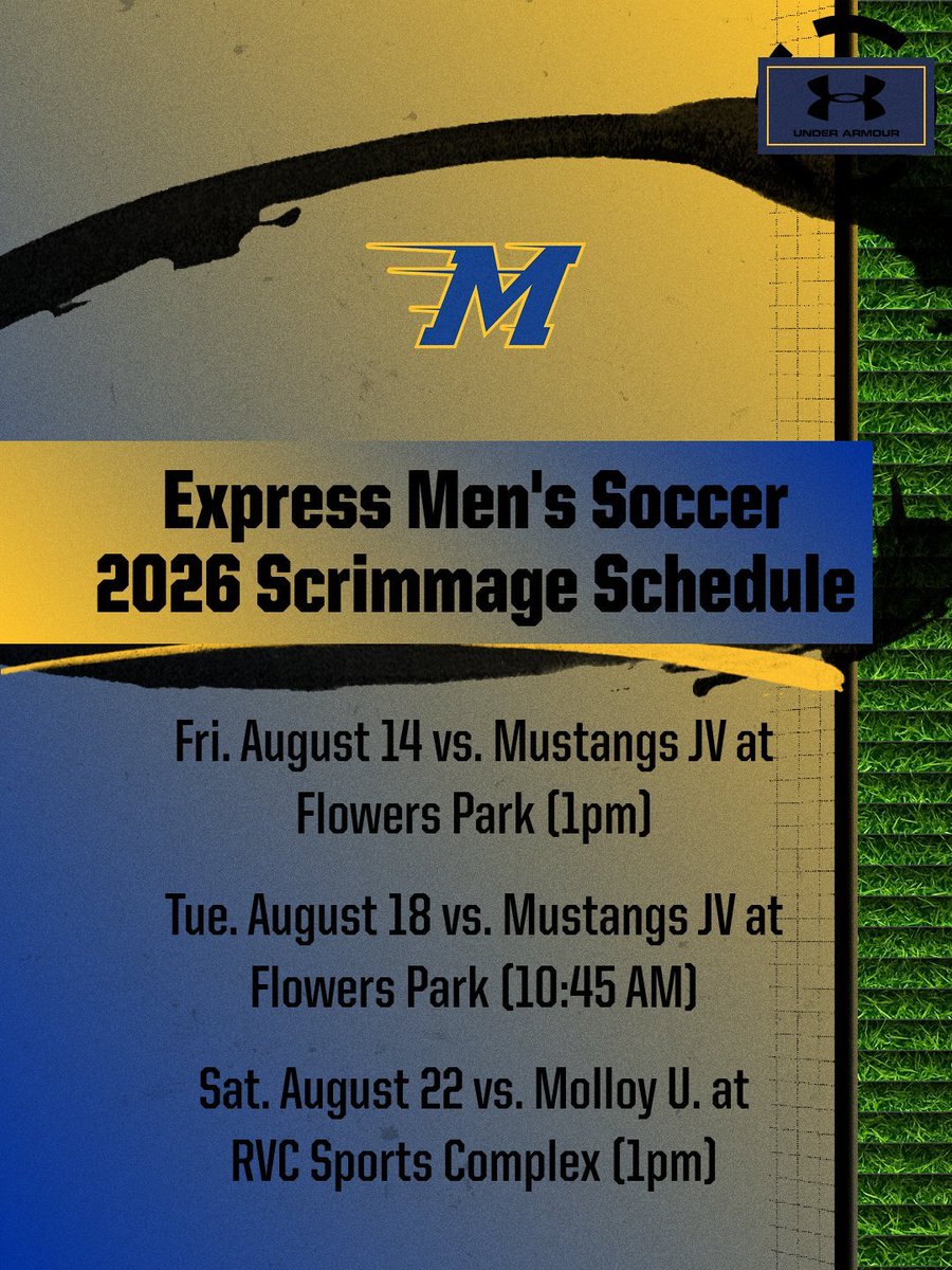 MonroeExpress's tweet photo. The @muexpressmsoc season is fast approaching! Check out the 2026 regular season schedule. The scrimmage schedule is included as well.
The action begins soon!
#AllAboard #GOEXPRESS @news12bx https://t.co/HFTqN2okYL