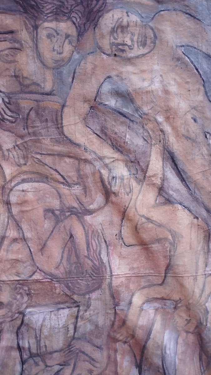DumouxRaymond's tweet photo. Tempera sur toile. 180 x 270 cm. Raymond Dumoux. https://t.co/uqY2SrxsGC