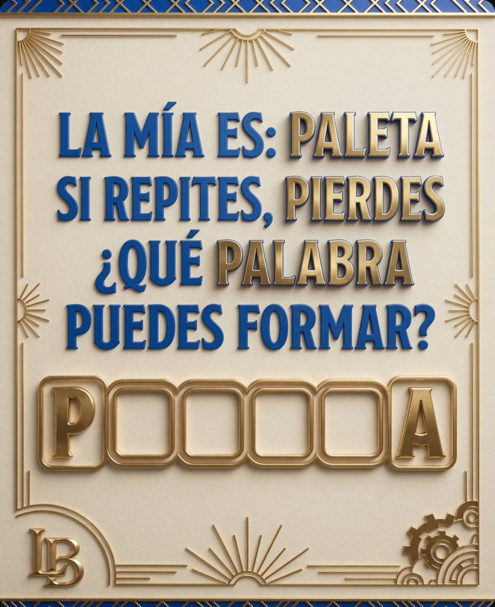 DiegoRoyet29's tweet photo. Reto mental: ¿Que palabra puedes formar? https://t.co/ngj1ZU9oIw