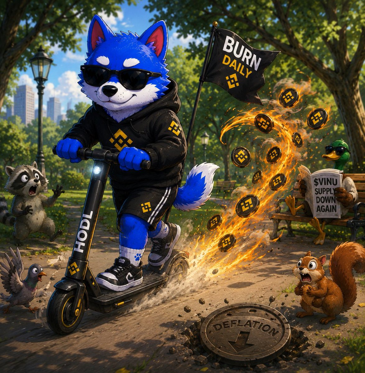VitaPackCrew's tweet photo. POV:

You opened X for 5 minutes...

...and somehow ended up chasing a blue dog on a scooter. 🛴😂💙

Crypto is weird.

$VINU https://t.co/AEP9Ti5a3m
