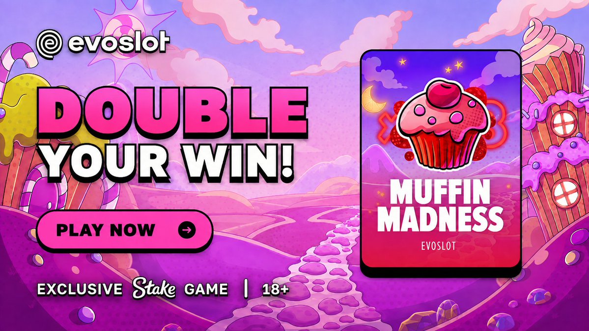 evoslotgaming's tweet photo. Double Your Win is back for Muffin Madness - Wins from today onwards are eligible.

All you need to do is post your win, include your Bet ID, and tag us.

LIKE + RT FOR $50 https://t.co/uWGrV2pRMZ