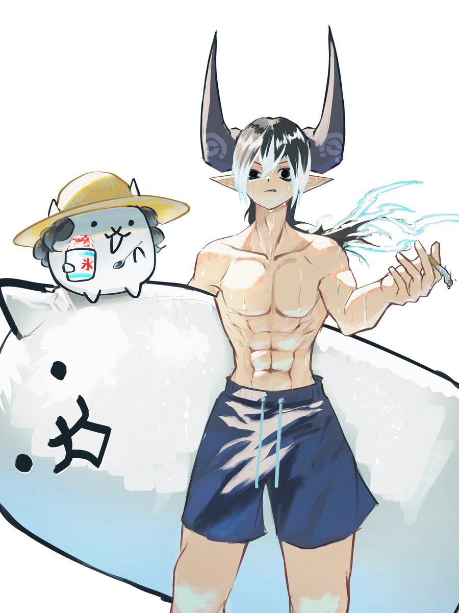 ikahakiraida's tweet photo. #にゃんこ大戦争　
#TheBattleCats  
夏グラヴィティー https://t.co/8CFJUQL1SU
