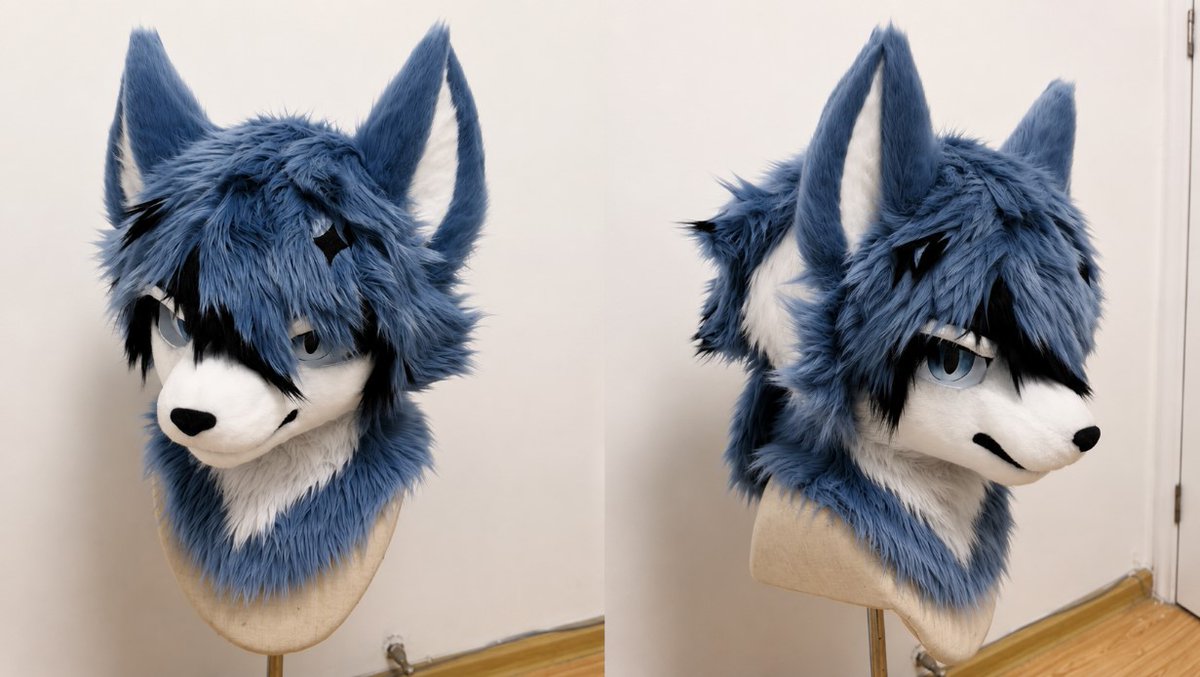 p1ushh's tweet photo. New wolf head Commission done. 
commissions are OPEN 💌

#Fursuit #FursuitMaker #FursuitCommission #FurryFandom #FursuitMaking https://t.co/3uqF2Rq8fR