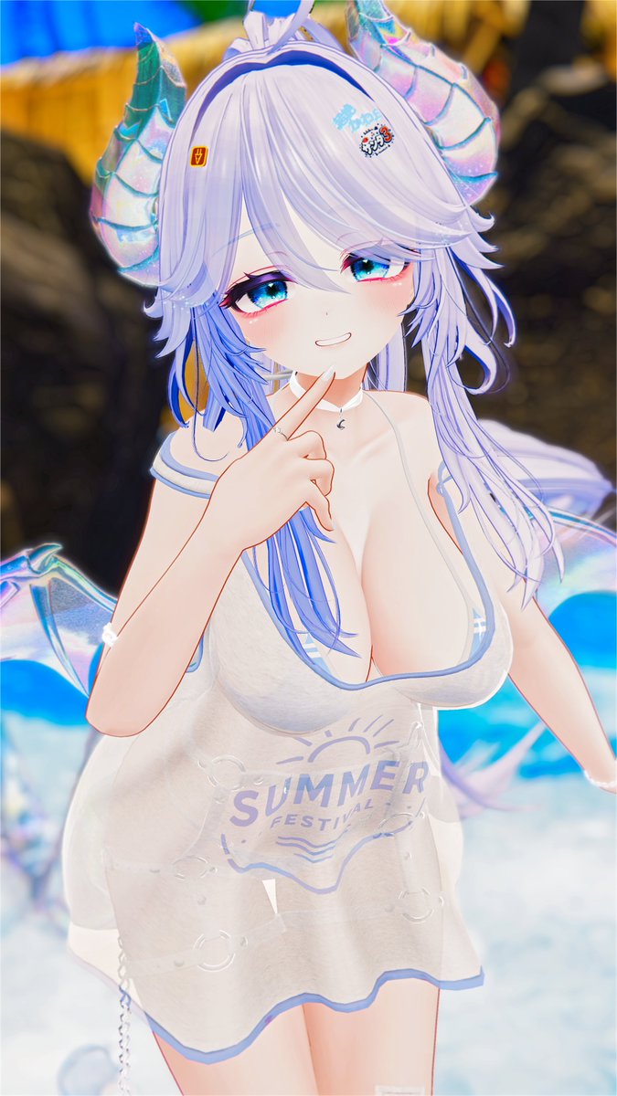 vrsanta3's tweet photo. 海で撮ってきた水着をお披露目🌊
#Airi_3D #DARLING_VRC #VRChatPhotos https://t.co/irBTIpubxA