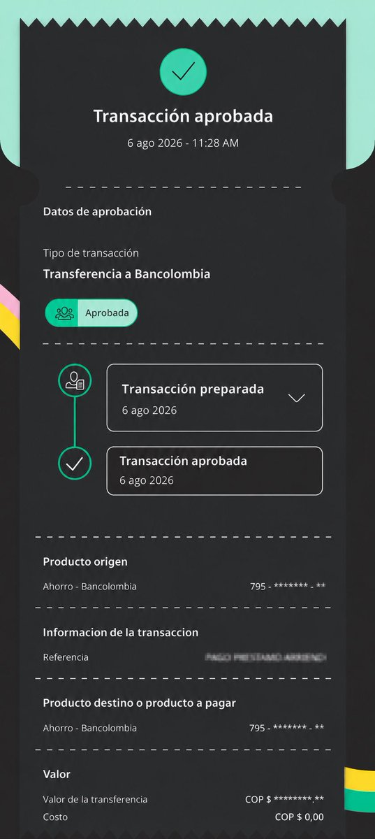 zioreth_me's tweet photo. El que diseñó los nuevos comprobantes de transferencia de @Bancolombia claramente no consideró a las personas con problemas de visión ni nunca ha atendido comercios donde sea importante poder verificar de forma rápida el valor de la transferencia 🤦🏻‍♂️ https://t.co/tR87hdbp4P
