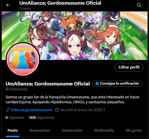 UmAlianza's tweet photo. Un día y ya somos 500 seguidores.

Son 500 personas que están de acuerdo en apoyarnos, buscando hacer todo lo posible para poder hacer el bien y la caridad desde la comunidad de Umamusume Latina

Apreciamos cada seguidor con el fondo de nuestro corazón, muchas gracias chicos.  ❤️ https://t.co/8LXKsXGHTY