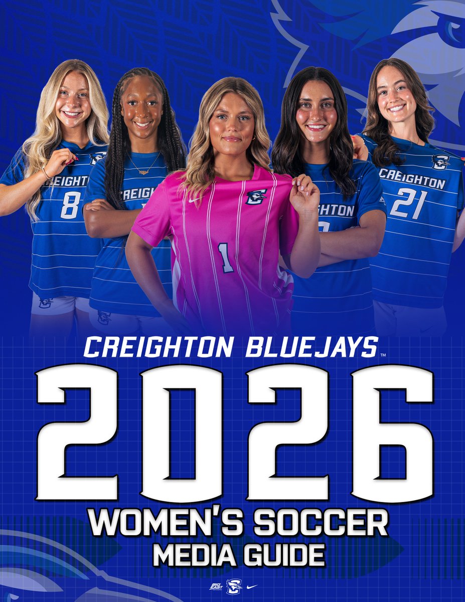CreightonWSoc's tweet photo. The 2026 Women's Soccer Media Guide is now online!!  

🔗: https://t.co/MV05E6DBH1

#GoJays https://t.co/U8TVYNUbTx