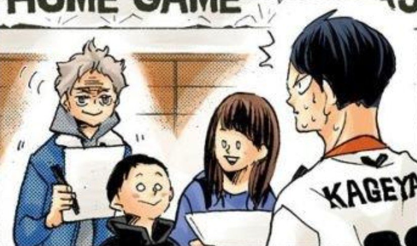 kourooshi's tweet photo. sugawara lining up to get kageyama's autograph 😭 https://t.co/yi1lPcvRux