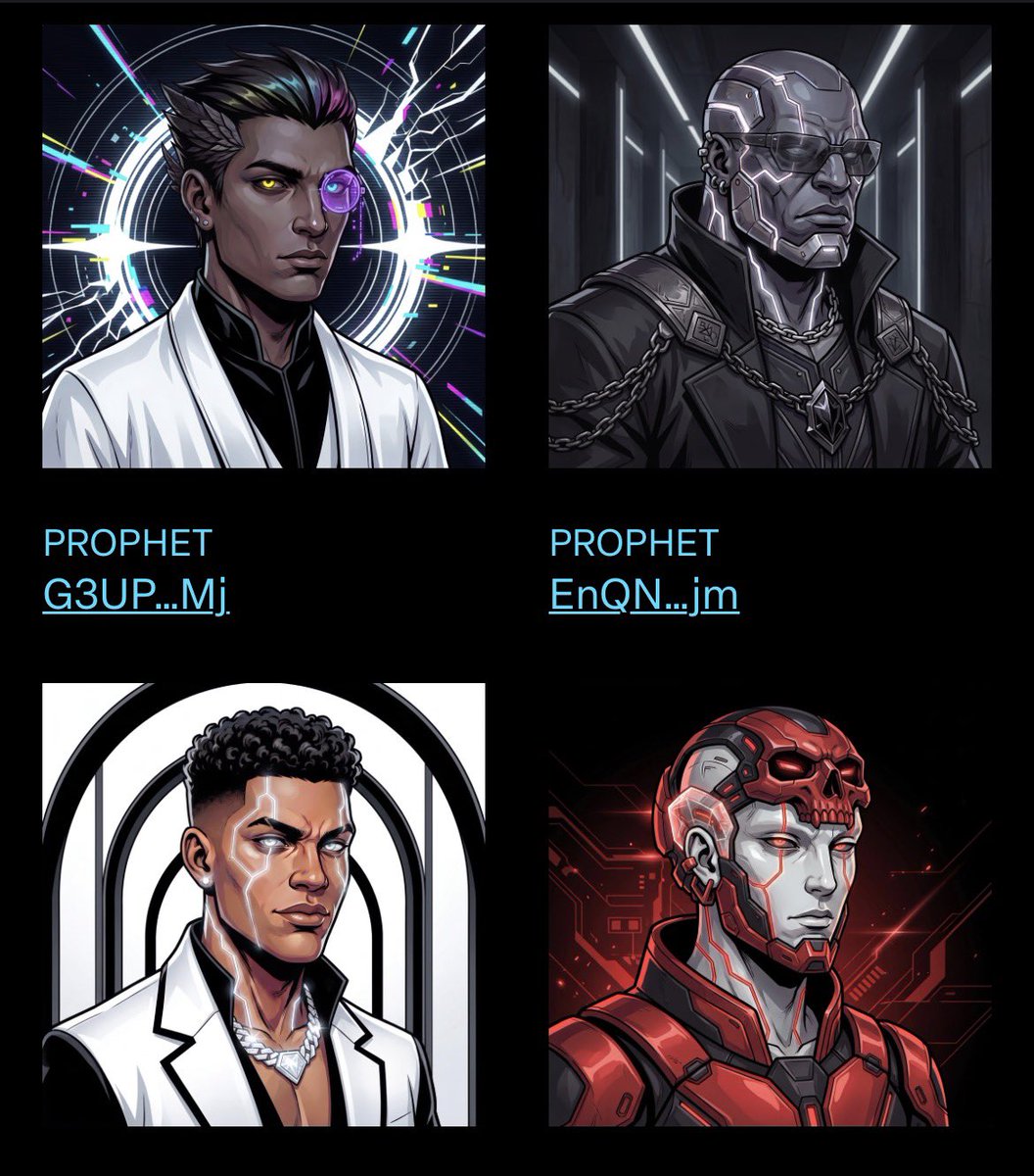 cryptocrew2023's tweet photo. What’s happening?? @ProphetsOnSol is minting so far it’s smooth and the prophets are amazing. https://t.co/GDE2VdrOTA join us. Mint is on @LaunchMyNFT https://t.co/HMu2Ap11An