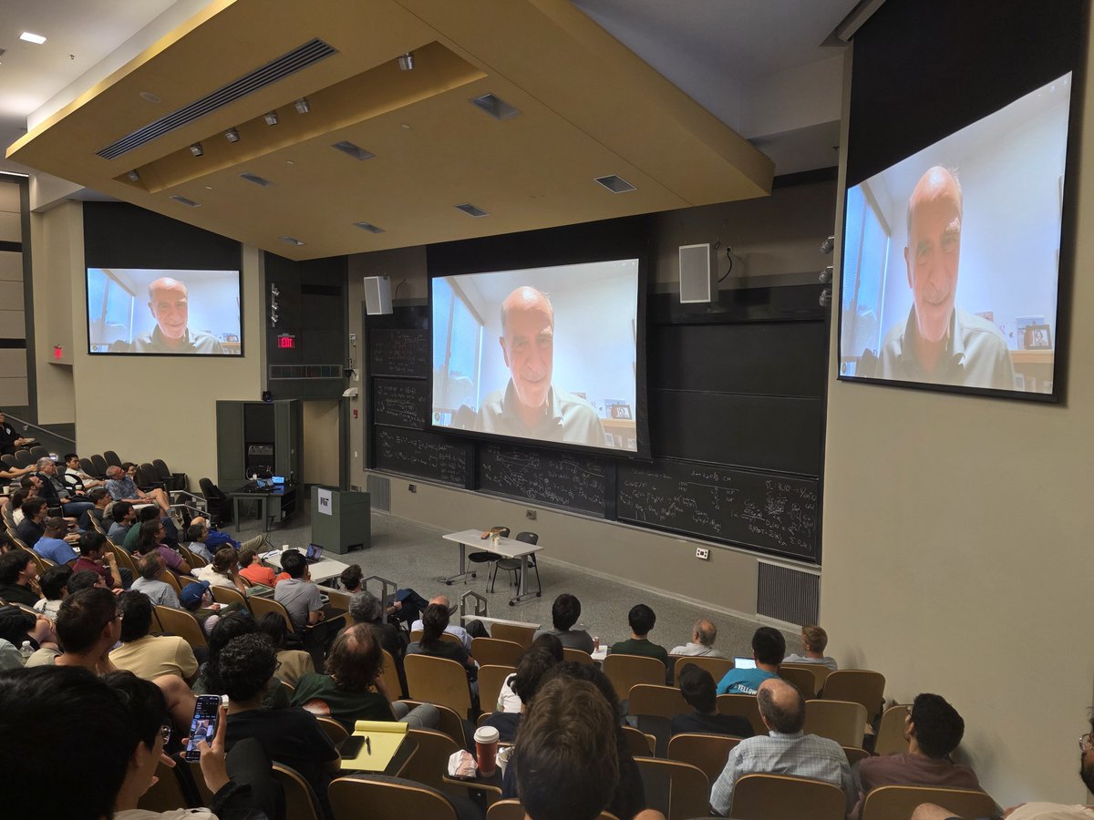 mathandcobb's tweet photo. In a very emotional moment, after Zagier's talk during the "Gross-Zagier conference, 40 years later", the organizers played a video that Dick Gross recorded before his recent passing. https://t.co/xyDPJLwXMD