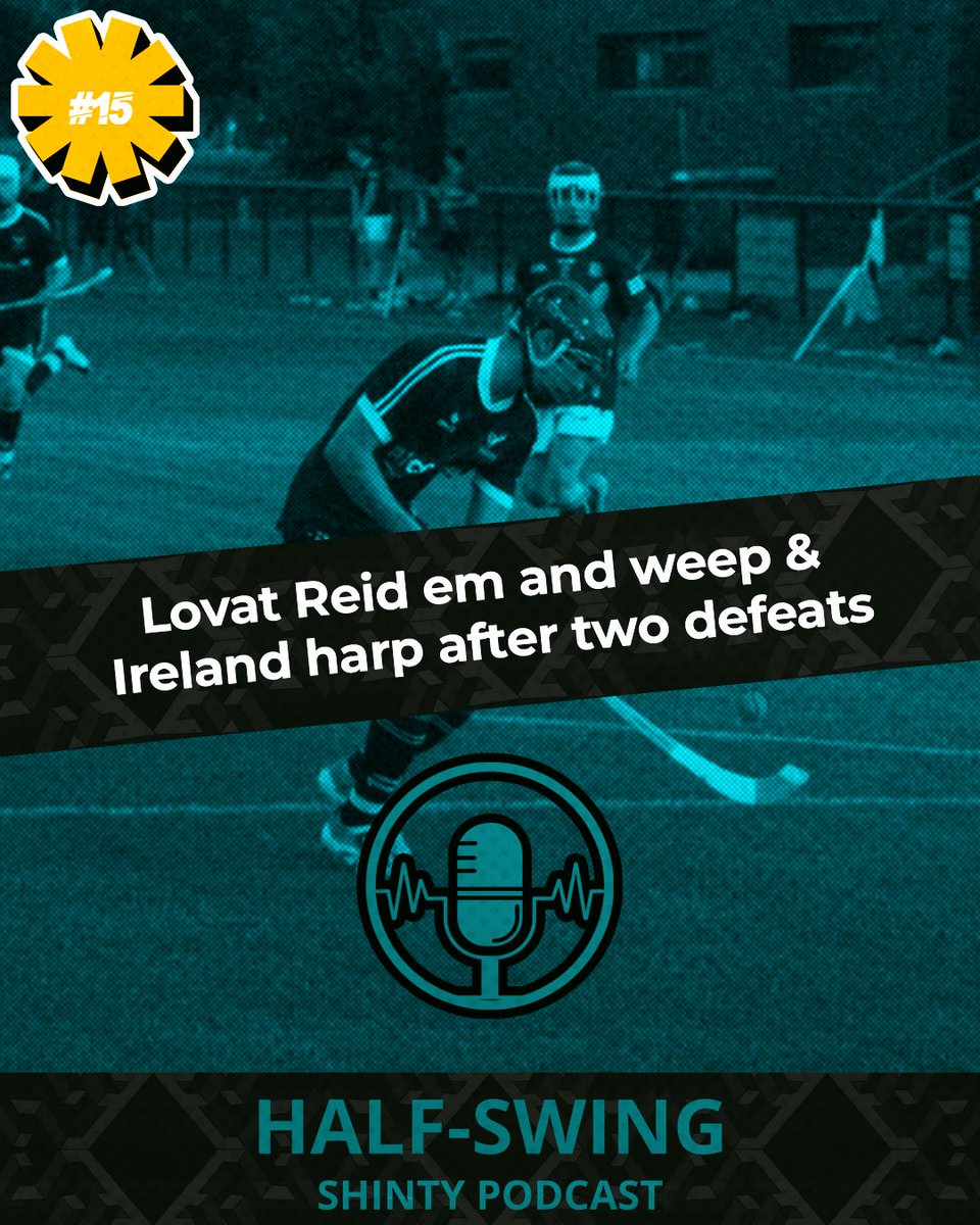 camanachd's tweet photo. Listen to this week's Half Swing Shinty Podcast as Aarron and Cammy discuss:

⬆️ Glen & Oban's midweek wins
🤔 The return of North - South leagues?
🎬 Crunch time for Dunadd, GMA, Badenoch & Kinlochshiel
🏆 Tulloch Homes Camanachd Cup Semi-Final Preview
🏁 HIS Sutherland Cup Semi-Final Preview
🏴󠁧󠁢󠁳󠁣󠁴󠁿 RI Cruden Scotland U17 Tour of Ireland
⏪ Chieftain's & Bullough Cup Finals

https://t.co/PfEixrCuXS