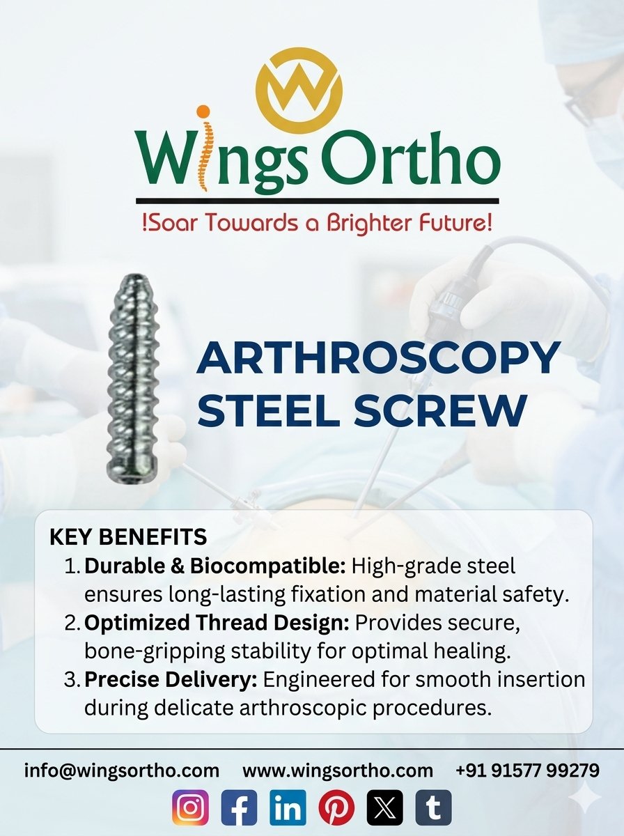 SweMan143's tweet photo. Secure fixation, reliable stability, and consistent clinical performance are key in ligament reconstruction. That's why #WingsOrtho #Arthroscopy #SteelScrews are engineered with high-quality stainless steel and precision threads, trusted by orthopedic surgeons worldwide. #Health https://t.co/DRdhr0rQ3M