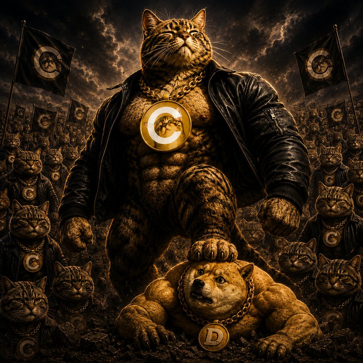 loganyboy's tweet photo. $CATE is not going anywhere. We built an army. 

Missed out on DOGE? CATE is easily the next biggest memecoin, do your research on the stats..

BILLION. DOLLAR. CATE. https://t.co/q2alB4SNJ4