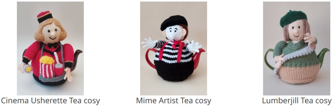 TeaCosyFolk's tweet photo. TeaCosyFolkโs Occupational collection celebrates everyday roles through characterful knitted designs; playful, recognisable and full of charm. Browse the full range here https://t.co/UEF6xmVPNk #knitting #TeaCosyFolk #teacosy #knit #ukcrafts #handmadeuk https://t.co/7DtWuT1Uho