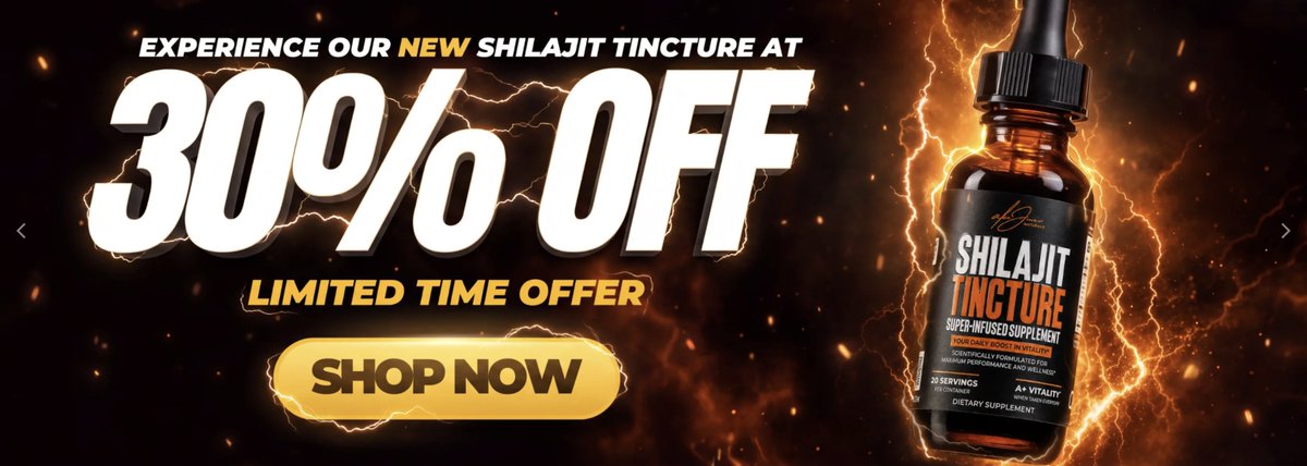 AJNlive's tweet photo. NEW TO THE STORE!  SHILAJIT COMPLEX TINCTURE

The purest, most complete liquid Shilajit Complex — personally recommended by Alex Jones. Made in the USA, GMP-certified, and 3rd-party tested, every daily dropper supports healthy cellular energy, focus, vitality, and healthy testosterone levels already within the normal range.

Every purchase helps keep Alex Jones on the air.

SHOP NOW & SAVE: https://t.co/AX01ujBU93