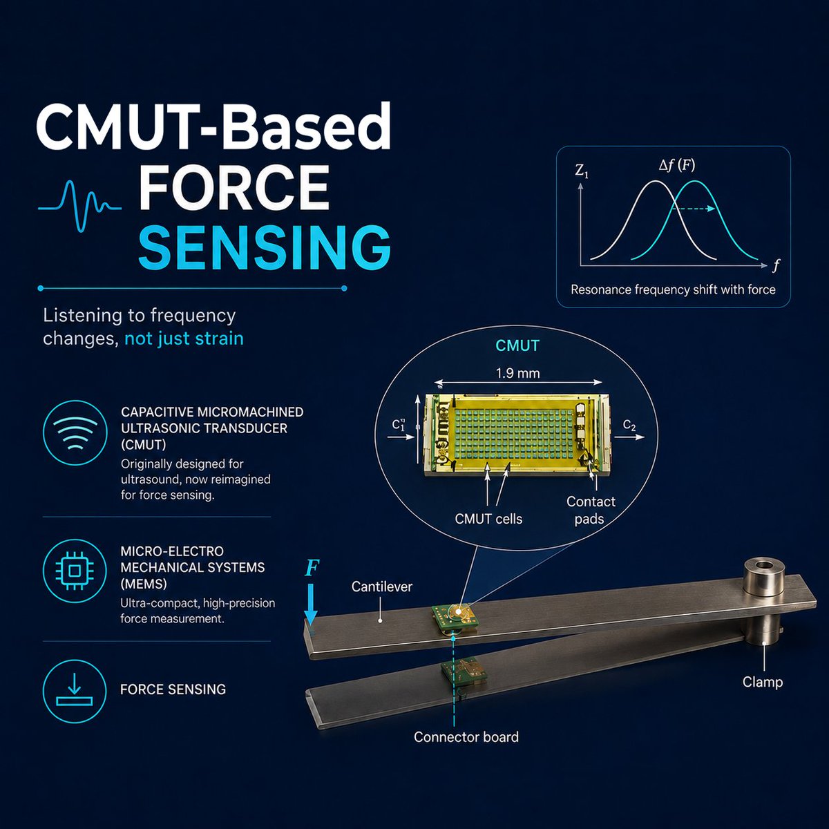 sensorsalert's tweet photo. Not all force sensors rely on strain; some listen for frequency changes!
Read the full article on IEEE Sensors Alert.
https://t.co/dgcakJrCHB
#IEEESensorsAlert #IEEESensors #CMUT #ForceSensing #MEMS #SensorTechnology #UltrasonicTransducers #Microsensors #EngineeringInnovation https://t.co/TcgHBL8MWm