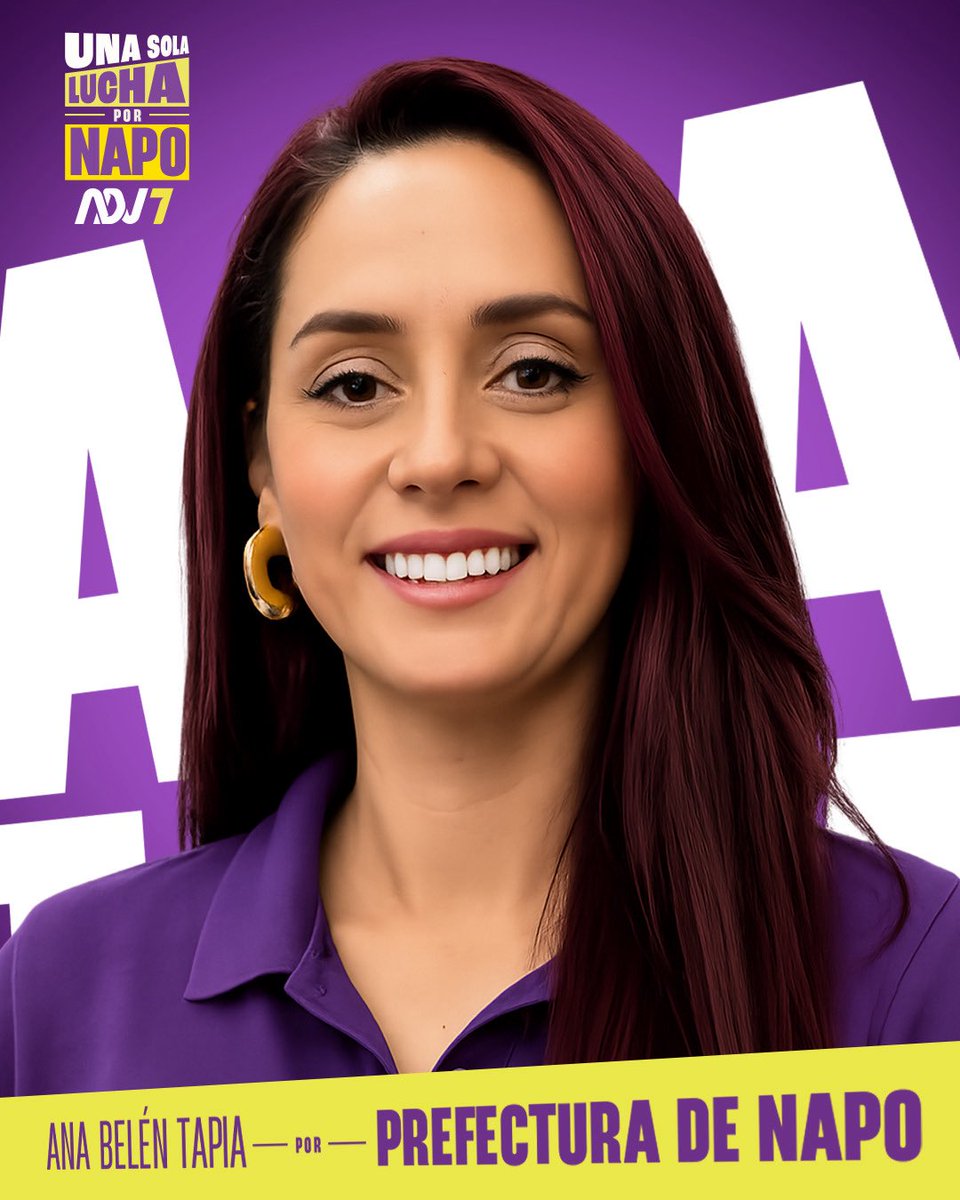 Adnecuadorok's tweet photo. ¡Una sola lucha por Napo! 🧬💜

El desarrollo de nuestra Amazonía debe caminar de la mano con el cuidado de sus comunidades y el respeto por su riqueza natural.

@ANABELENTAPIAV para la Prefectura de Napo y #ShakiraAlvarado para la Alcaldía de Tena representan dos liderazgos comprometidos con una provincia que quiere crecer sin perder su esencia. Es momento de resultados!!!

#ADN7 #UnaSolaLucha #Napo