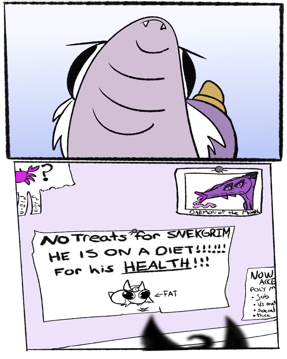 KumratArt's tweet photo. Today Snekgrim encounters some nonsense https://t.co/816FsYPUyV