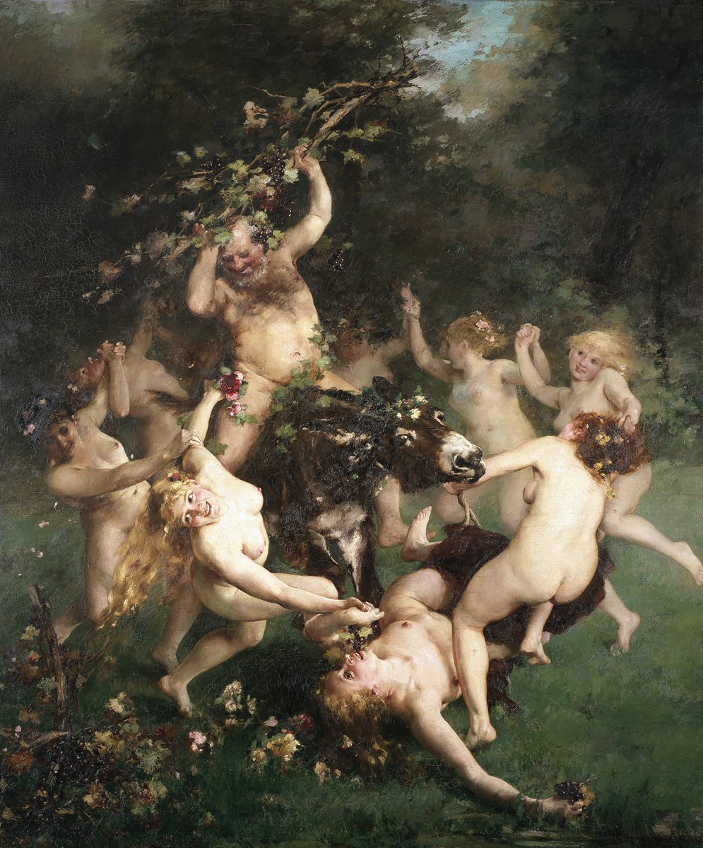 rinconartex's tweet photo. «La fiesta de Sileno» (Alfred Philippe Roll, 1871). https://t.co/FaFqt0BA4d