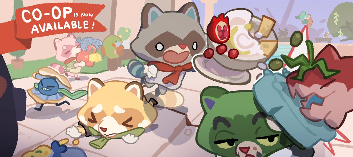 Sous_Raccoon's tweet photo. Sous Raccoon Co-op Mode is officially playable!!

Time to drag your friends in as your sous chefs - up to 4 players in one kitchen. How chaotic will it get? Only one way to find out😋🦝

#Indiegame #Game #SousRaccoon https://t.co/QH0WND1xUf