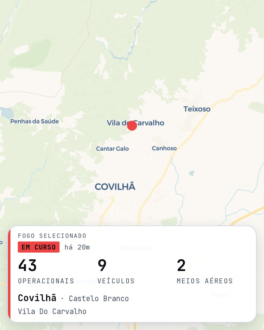 FogosAgora's tweet photo. 🔶 GRANDE MOBILIZAÇÃO | LARGE MOBILISATION
📍 Vila Do Carvalho, Covilhã (Castelo Branco)
🔥 Mato / Scrubland

👨‍🚒 43 | 🚒 9 | ✈️ 2 heli

🔗 https://t.co/IXwhJWp3rd https://t.co/7xzDFvbRTU