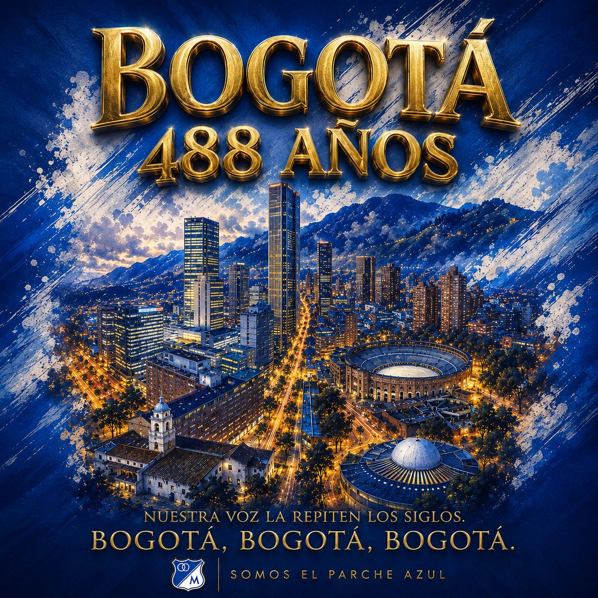 Eddez2's tweet photo. 🏙️ Hoy se conmemoran los 488 años de nuestra ciudad 

🎼 Nuestra voz la repiten los siglos

👌🏻 Bogotá, Bogotá, Bogotá https://t.co/EcETjWUQ4v