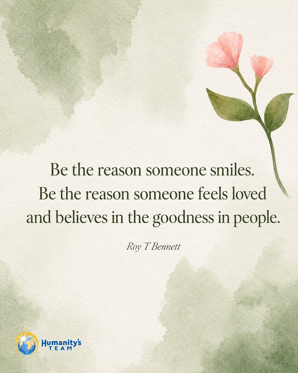 Humanitys_Team's tweet photo. The smallest act of kindness may become someone's reason to believe in the goodness of people again.
🌍One Planet. One Humanity. One Future.
#BePeace #HumanitysTeam #Kindness https://t.co/TUxOM4GXmE