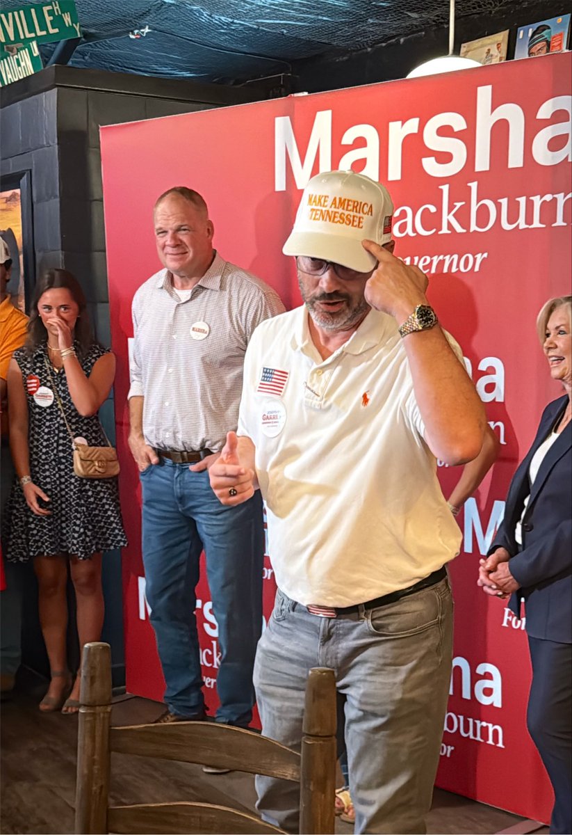 LyndenBlake's tweet photo. Congressional candidate Johnny Garrett reppin @realDailyWire’s “Make America Tennessee” hat on Election Day. Garrett says he wants to put a little Tennessee in DC. https://t.co/MQ8X5OLZaS