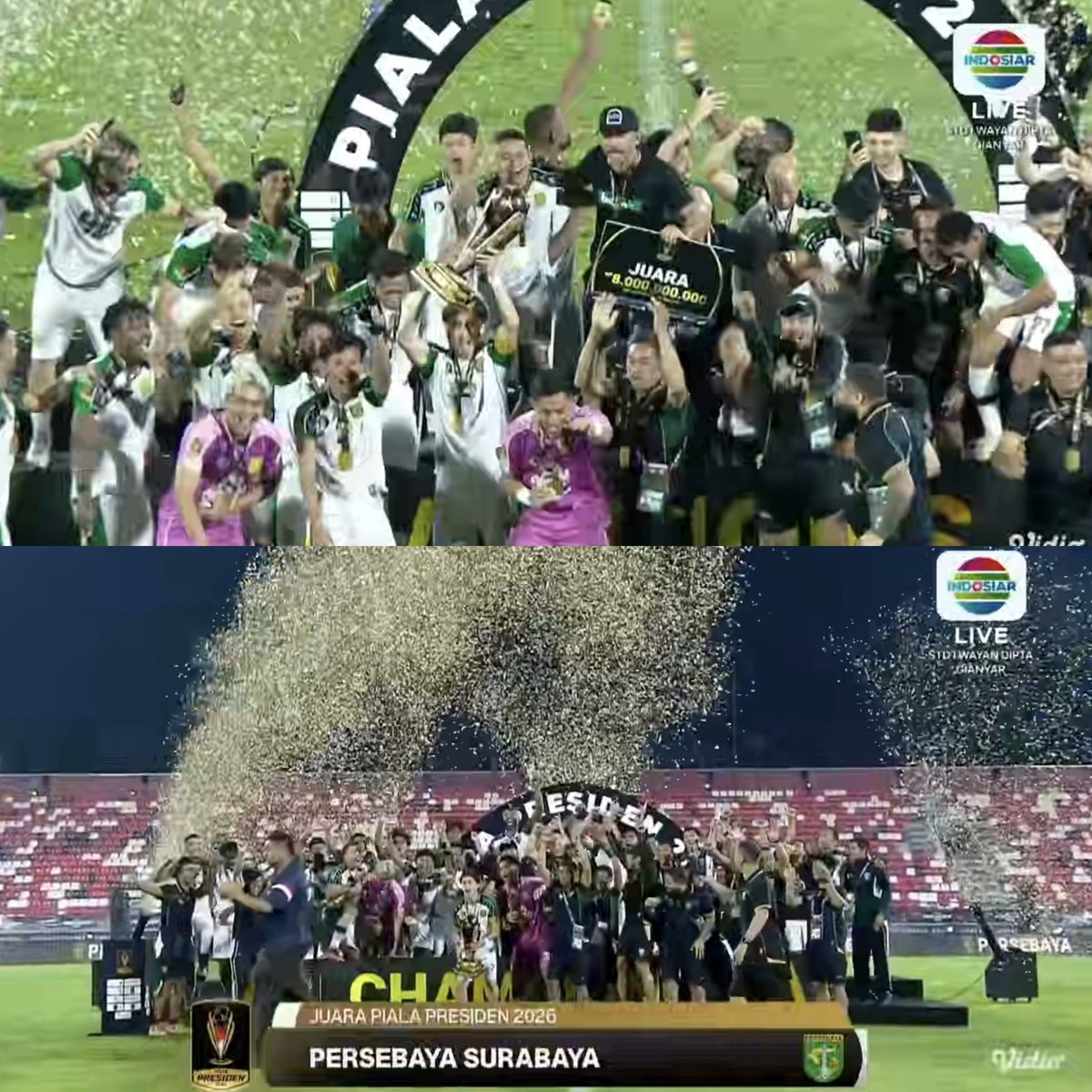 idextratime's tweet photo. Beri ucapan selamat untuk sang juara malam ini 🏆🐊🟢 https://t.co/kljMq49MMl