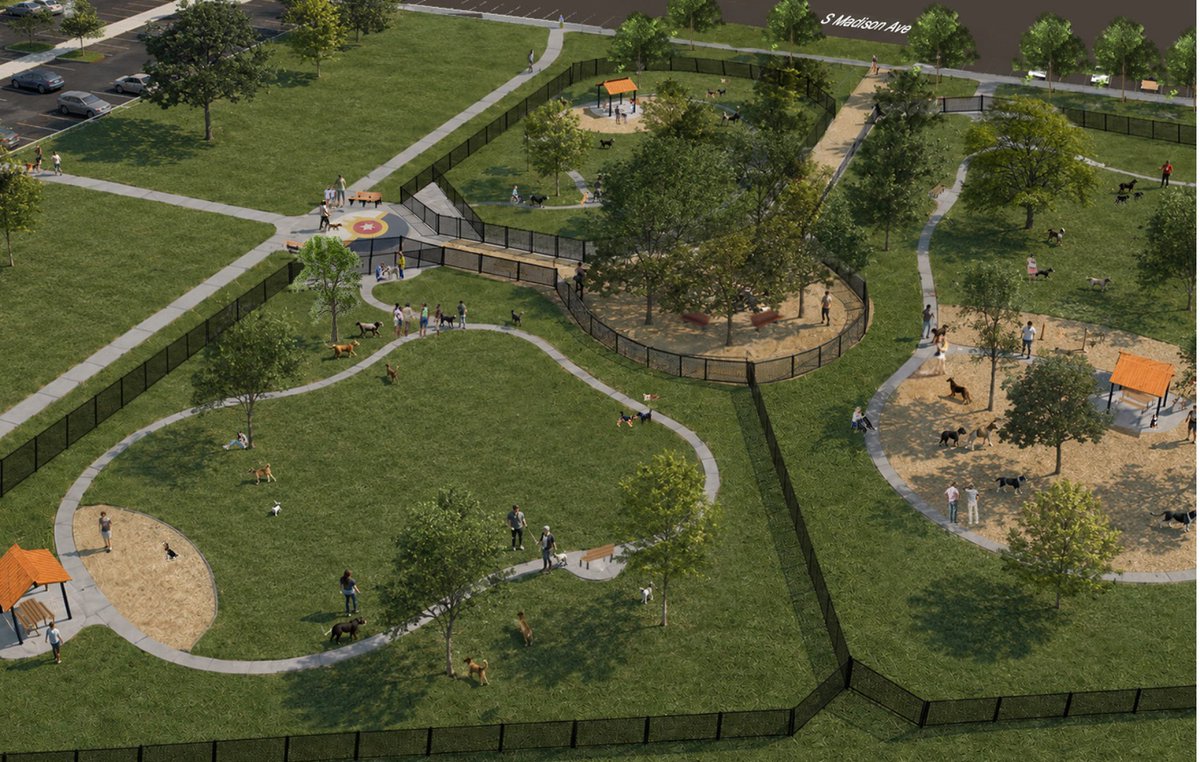 cityoftulsagov's tweet photo. Big things are coming to Fred Johnson Park! Join us on Friday, August 7 at 9 a.m. for a groundbreaking ceremony at the Fred Johnson Park Community Celebration! A short program will be followed by a summer celebration with refreshments and activities for all ages. 

With construction to begin this summer, this park will include an all-new walking trail, a covered basketball court, four pickleball courts with shade shelters, a splash pad, a new playground for all ages, a three-section dog park, skate features, and more! 

We’ll see you there!