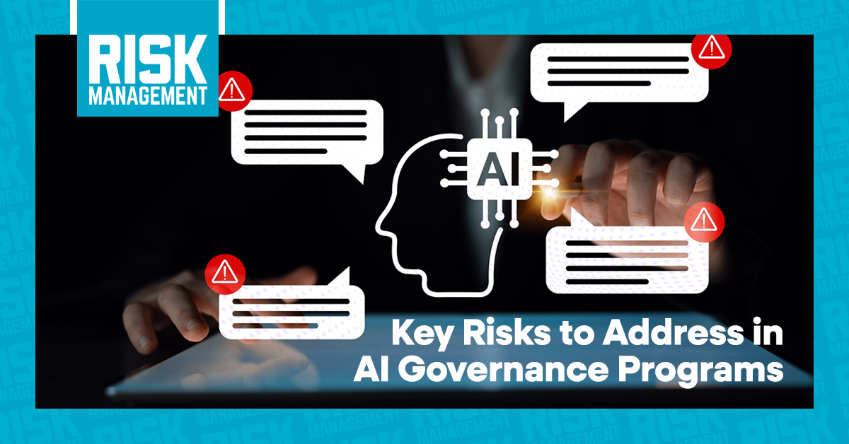 RiskMgmt's tweet photo. To best assess and mitigate risk, organizations must identify their exposure to these AI-related risks and account for them when developing guardrails for the use of AI. Learn more about the risks to address in your AI governance program: https://t.co/wSWTAj4pYB https://t.co/ia9LdXxibX