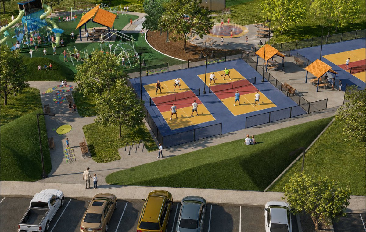 cityoftulsagov's tweet photo. Big things are coming to Fred Johnson Park! Join us on Friday, August 7 at 9 a.m. for a groundbreaking ceremony at the Fred Johnson Park Community Celebration! A short program will be followed by a summer celebration with refreshments and activities for all ages. 

With construction to begin this summer, this park will include an all-new walking trail, a covered basketball court, four pickleball courts with shade shelters, a splash pad, a new playground for all ages, a three-section dog park, skate features, and more! 

We’ll see you there!