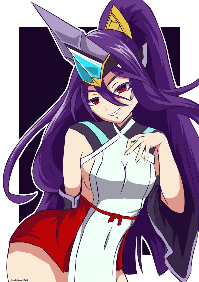 Uchiharu1989's tweet photo. "When the world's ending, but you're just here vibing."
- Izanami, probably

===

Getting back into the swing of things. 

#Blazblue https://t.co/ajA5CrcKjX