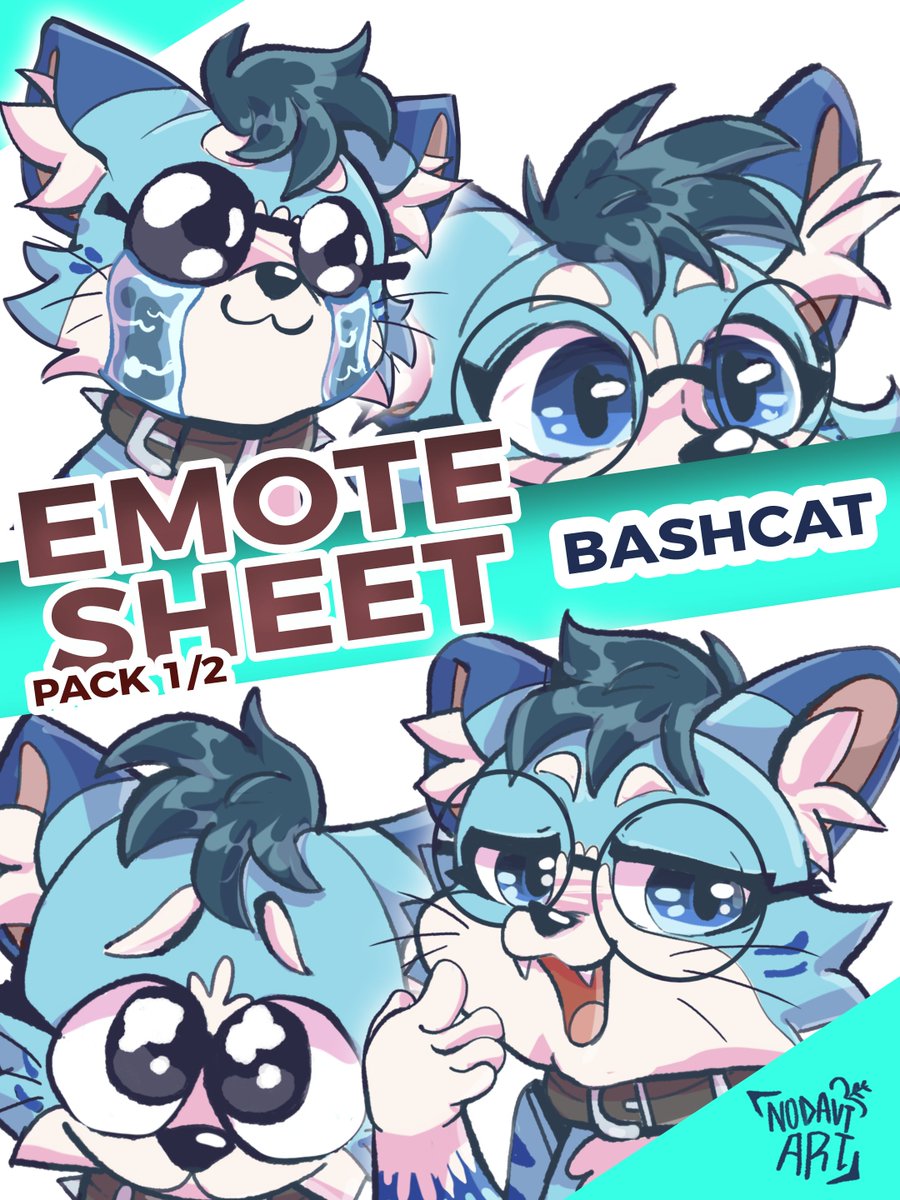 NodaviART's tweet photo. EMOTE SHEET -BASHCAT 🦊/x2PACKS/🌟
[ENG]
Emote sheet COMMISSION for @BashCat_  🌟!,
a gif from moraelumbreon!

[ESP]
Comisión de hoja de emotes para @BashCat_🌟!
un regalo de parte de moraelumbreon!

#fypシ゚viral #emotesheet #emote #commission https://t.co/Ocu8ZH4NqZ