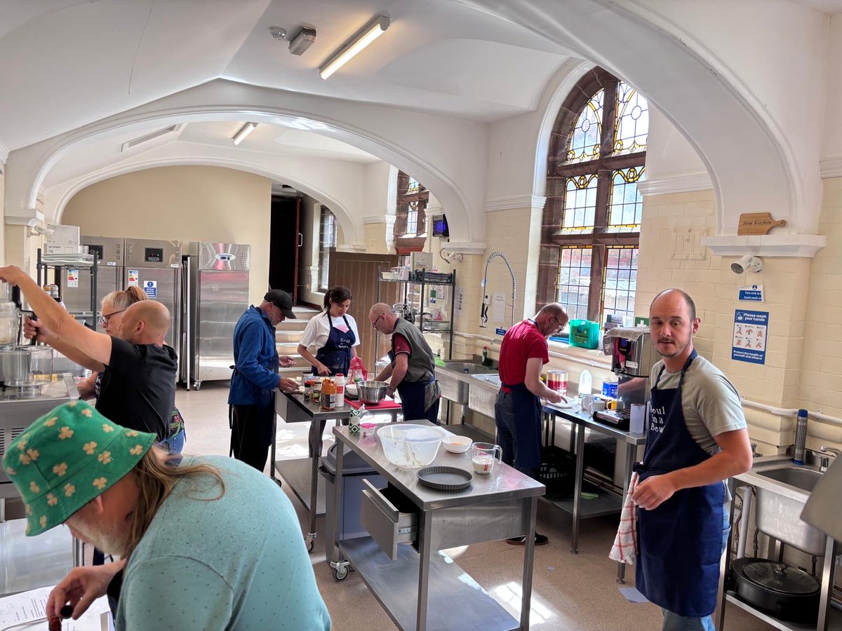 soul_chester's tweet photo. Afternoon tea for 7 was the brief for today’s empowering Soul in  a Bowl session
Dave’s Coronation Chicken Sandwiches, Pav‘s sausage rolls, Barry‘s Quiche, Nick’s Scotch Eggs, Donna’s Tuna vol-au-vents, Tommy’s Scones, Donna‘s Mini Victoria Sponges &amp; Mark‘s Raspberry Pavlovas. https://t.co/kImEvK7myS