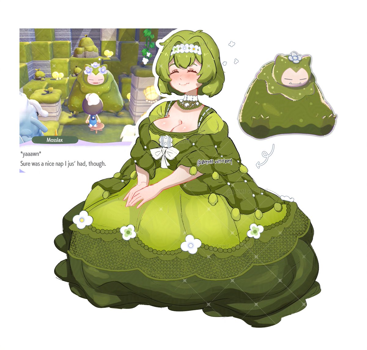 RhymeWithRay's tweet photo. Bubbly basin has got me into Pokopia again so here's some of my Pokopia gijinka girls! 👉👈 https://t.co/WIuRPDgtBJ