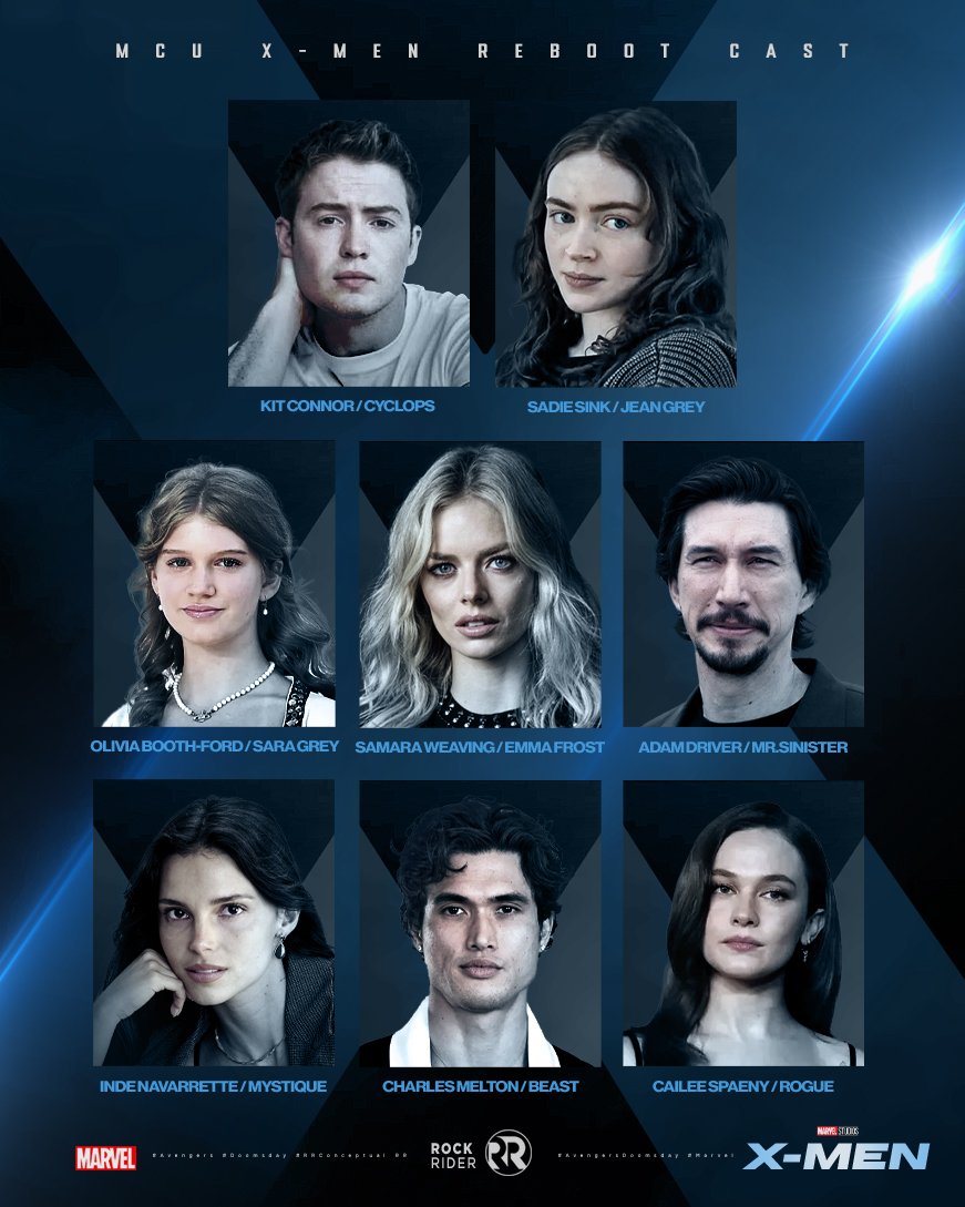 ursRockrider's tweet photo. Marvel Studios X-Men Reboot Cast (updated) 💙 https://t.co/5hyBjMhGU3