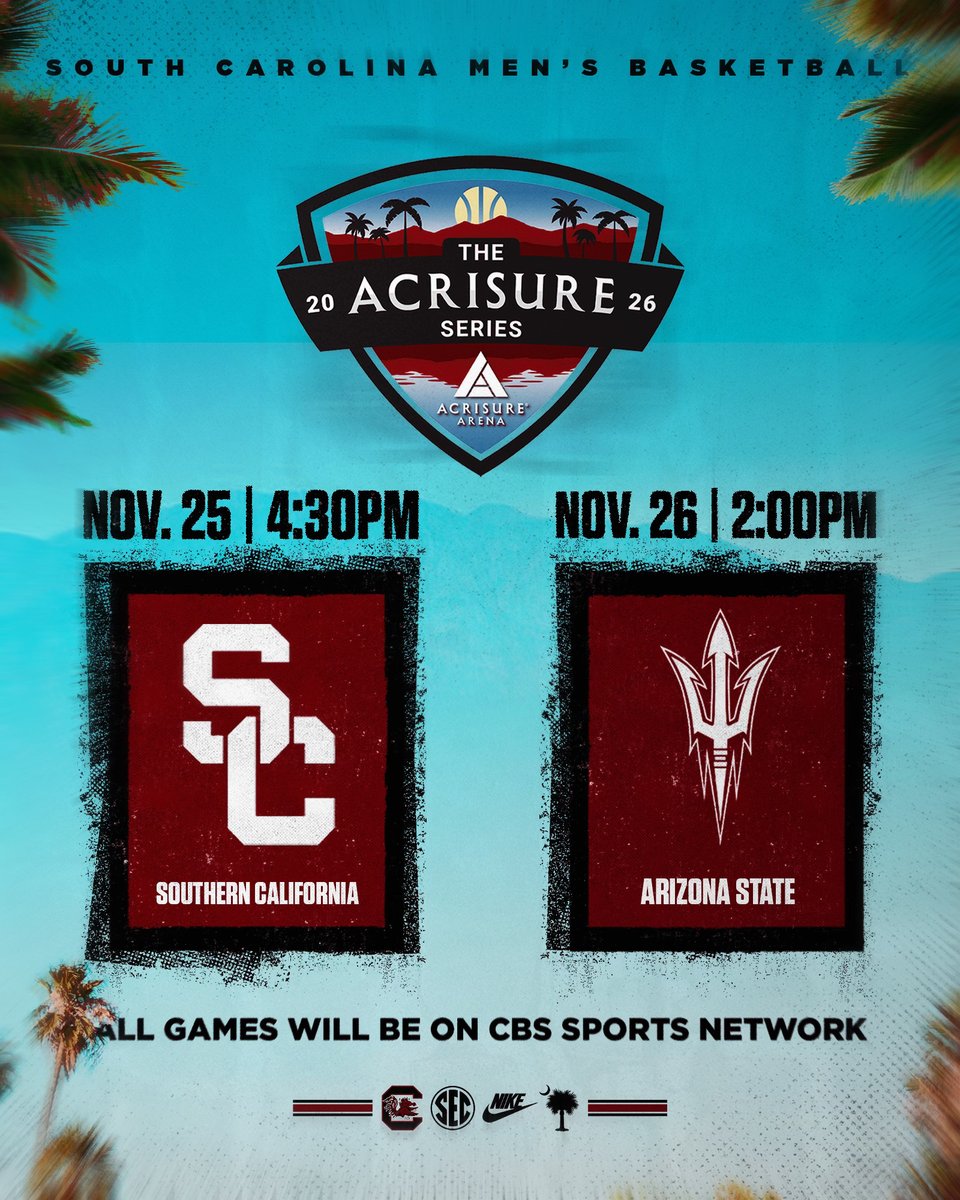 GamecockMBB's tweet photo. Big stage with big games this Thanksgiving 💪 https://t.co/FdDX7ffzEk